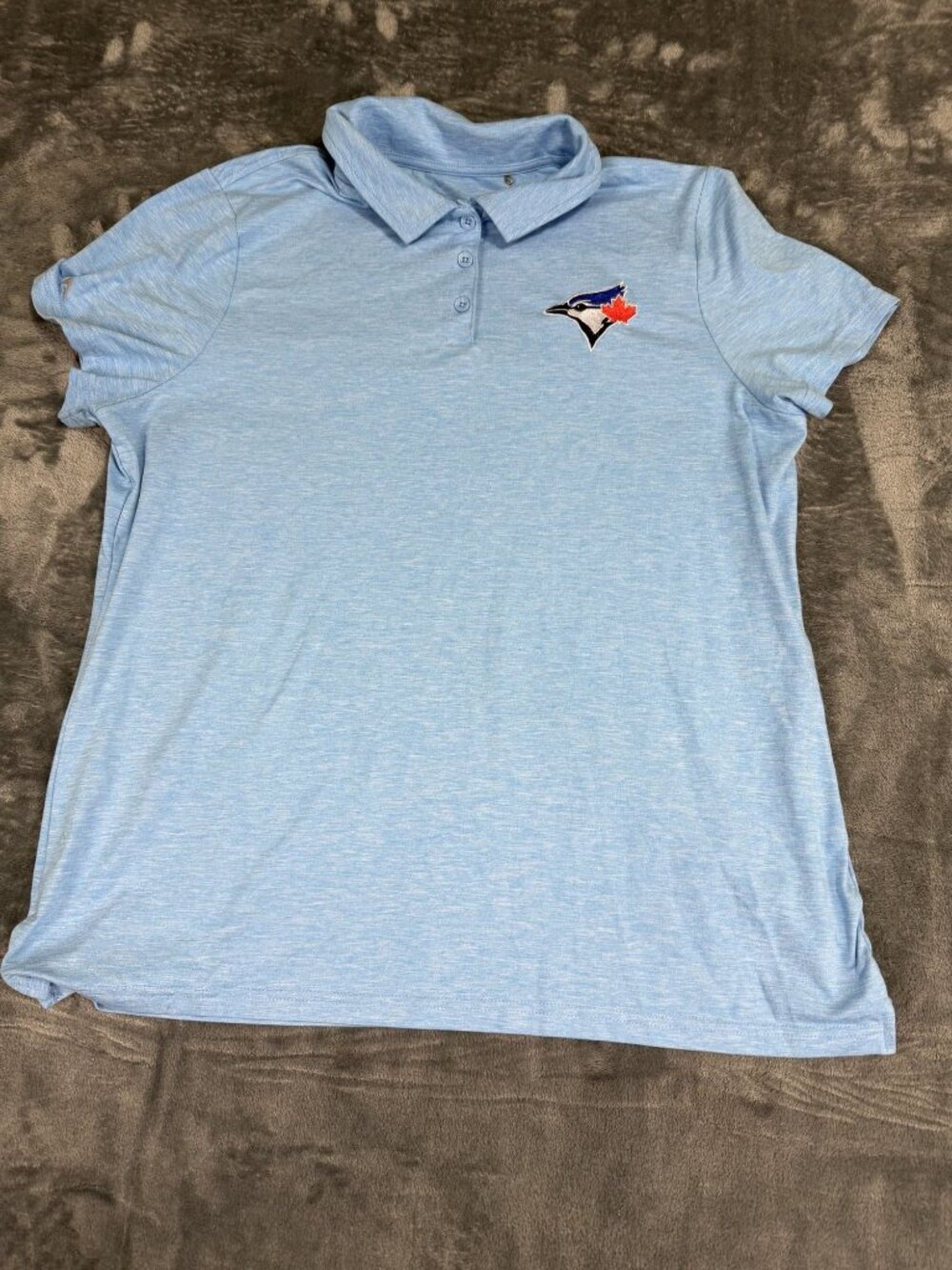 Antigua Toronto Blue Jays Womens Light Blue Embroidered Polo Shirt L